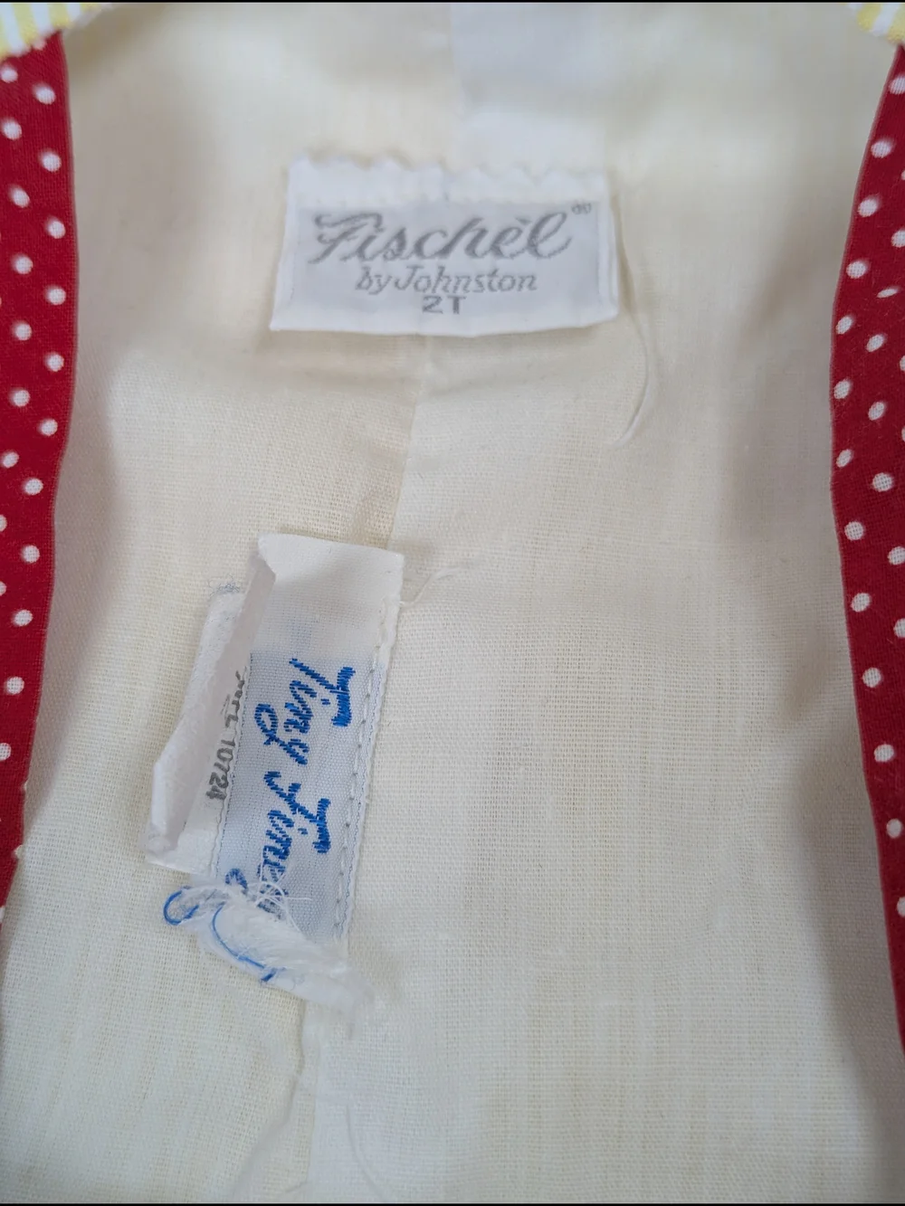 VTG 1980s Fischel Johnston Cowboy Appliqué Yellow Seersucker Overalls Romper 2T